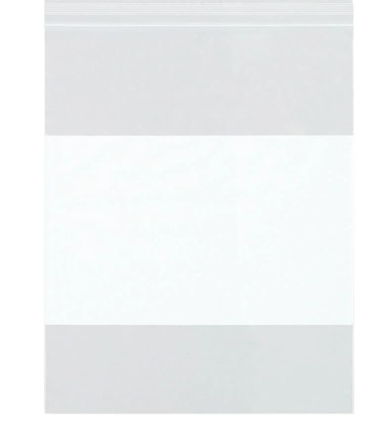 3x5 2-Mil White Block Reclosable Poly Bags, 1000/Box - 3x5 2-Mil White BlocK Reclo - Image 1