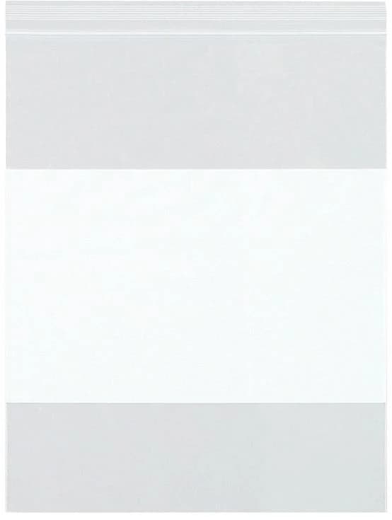 4x6 2-Mil White Block Reclosable Poly Bags, 1000/Box - 4x6 2-Mil White BlocK Reclo - Image 1
