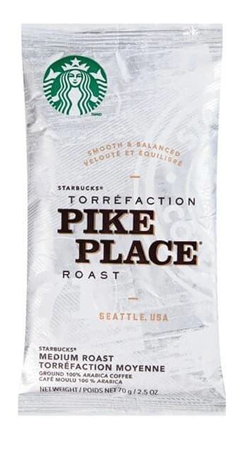 Starbucks Pike Place Ground Coffee, 2.5 oz Packs, 18/Box, 72/Case (EDB 2.5OZ PP 72/CS PIKE PLACE) - EDB 2.5OZ PP 72/CS PIKE PLACE - Image 1