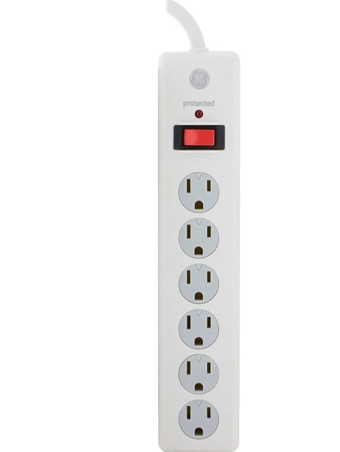 Surge 6-Outlet 800 Joules Surge Protector, 10' Cord, White, Each - Surge 6-Outlet 800 Jls - Image 1