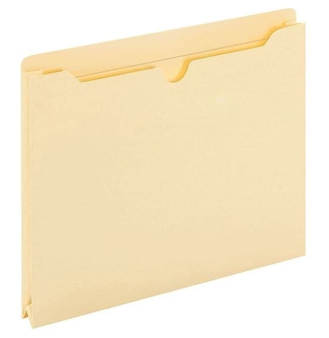 File Jacket 1" Expansion Letter Size Manila 8.5" x 11" 50/Box - File Jacket 1" Exp Letter - Image 1