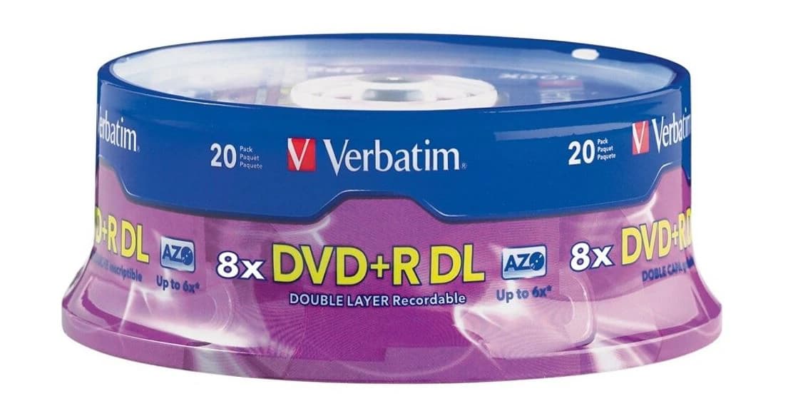 Verbatim DVD+R DL 8.5GB 8X Branded Surface, 20/Pack Spindle - Verbatim DVD+R DL 8.5GB - Image 1
