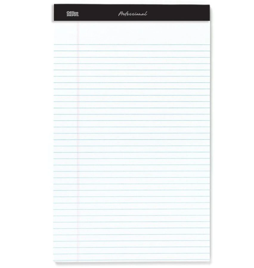 Tops Business Forms Pro Legal Pad, 8.5" x 14", White, 4 Pads/Pack - Legal Pad 8.5x14 White - Image 1