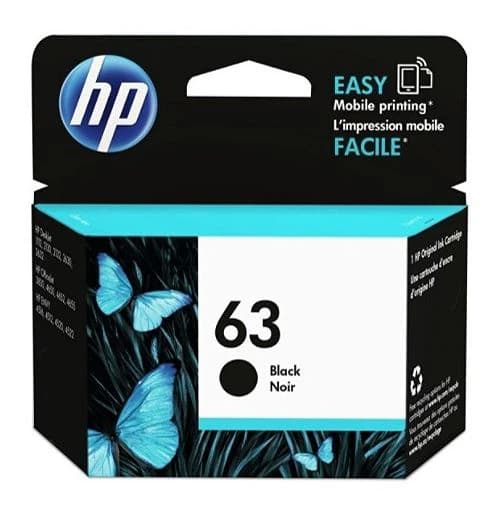HP 63 Black Ink Cartridge, F6U62AN - Cartridge Ink HP 63 Black - Image 1