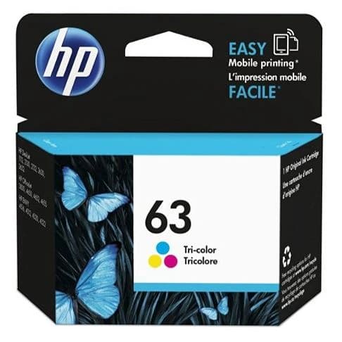 HP 63 Tri-Color Ink Cartridge, F6U61AN - Cartridge Ink HP 63 Tri-Color - Image 1