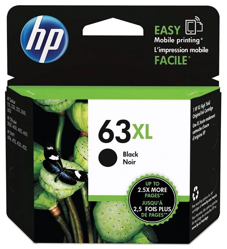 HP 63XL Black Ink Cartridge, F6U64AN - Cartridge Ink HP 63XL Black - Image 1