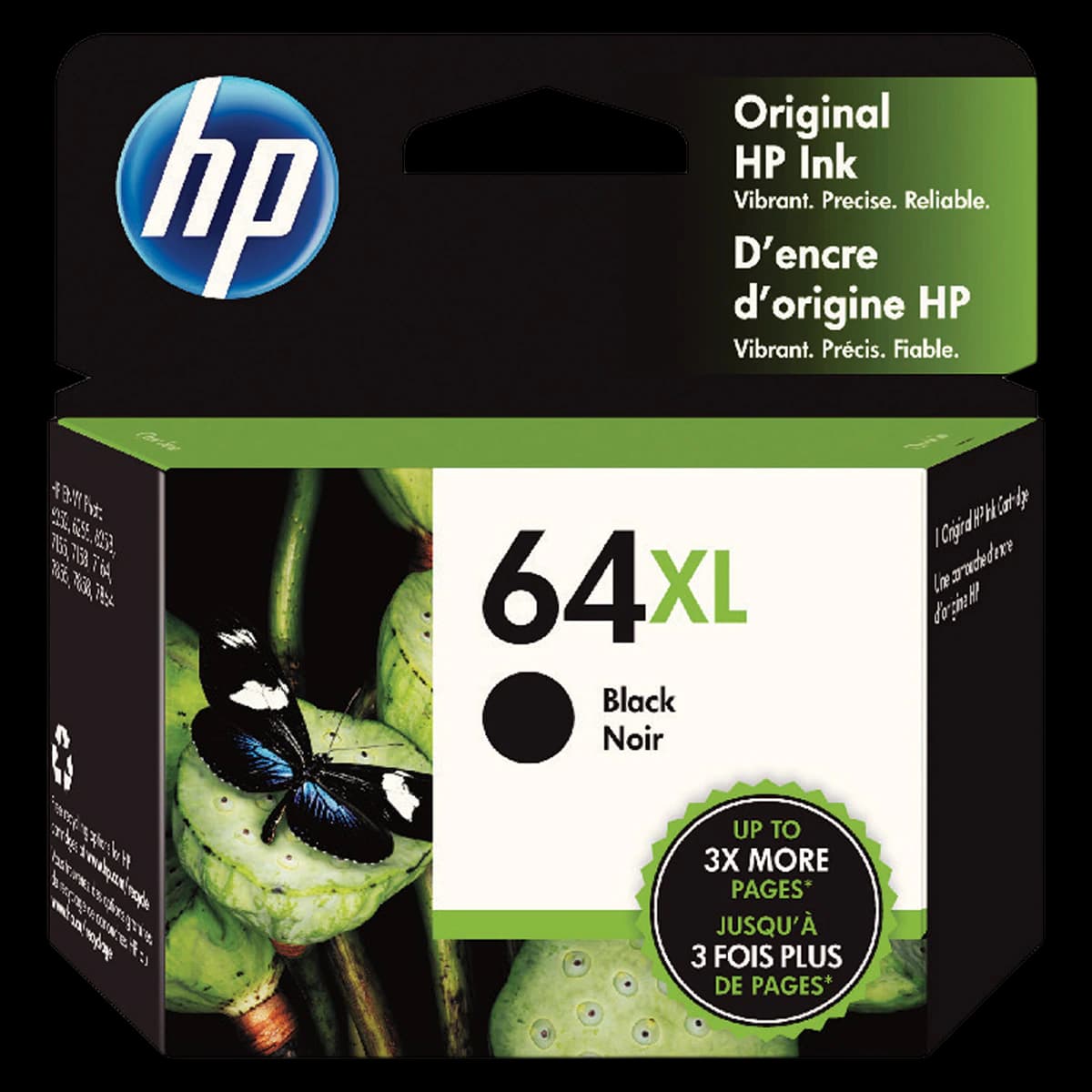 HP 64XL Black High Yield Original Ink Cartridge, N9J92AN - Cartridge Ink HP HY 64XL - Image 1