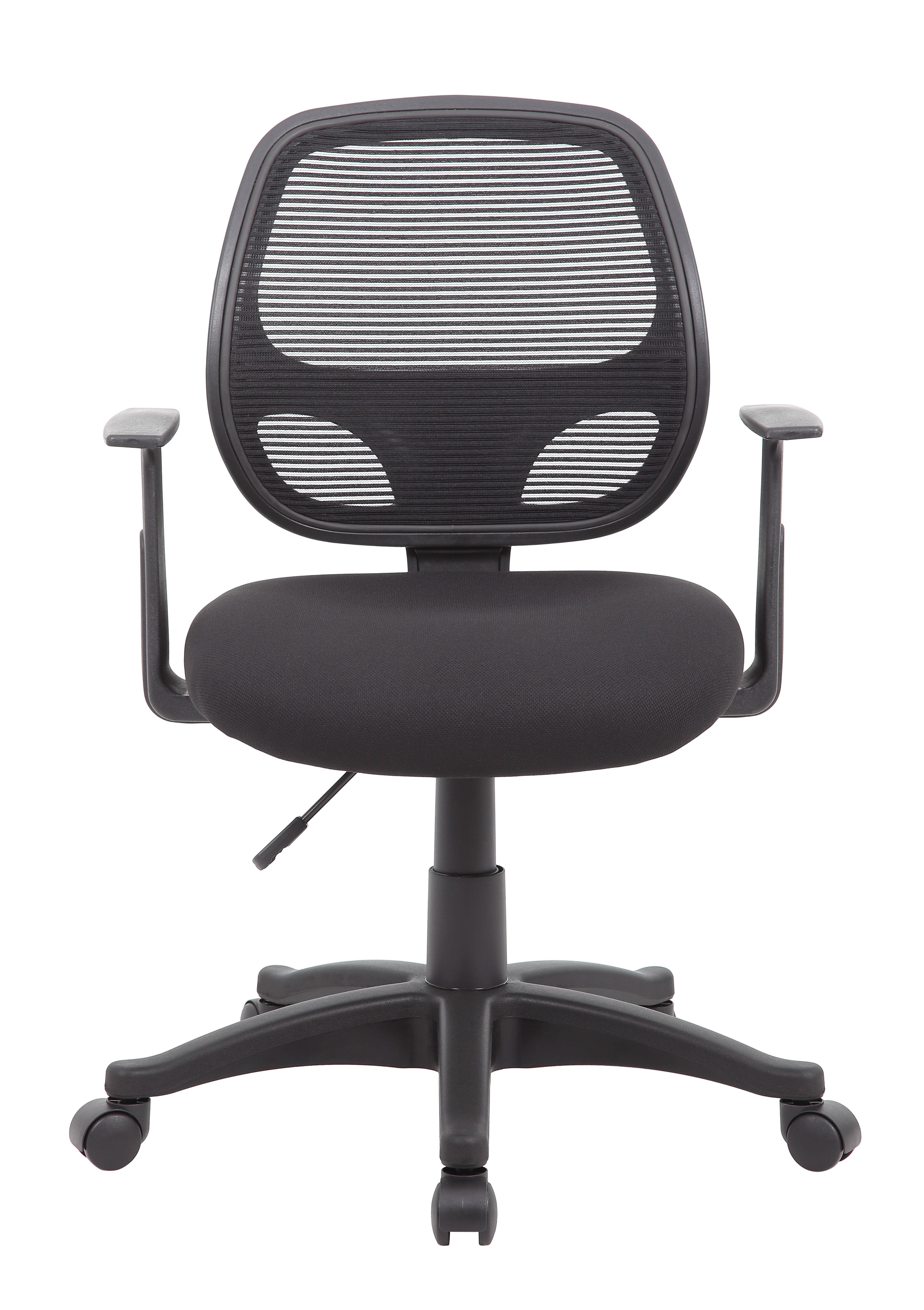 Boss Office Products Desk Task Chair with Mesh Back and T-Arms thumbnail 2
