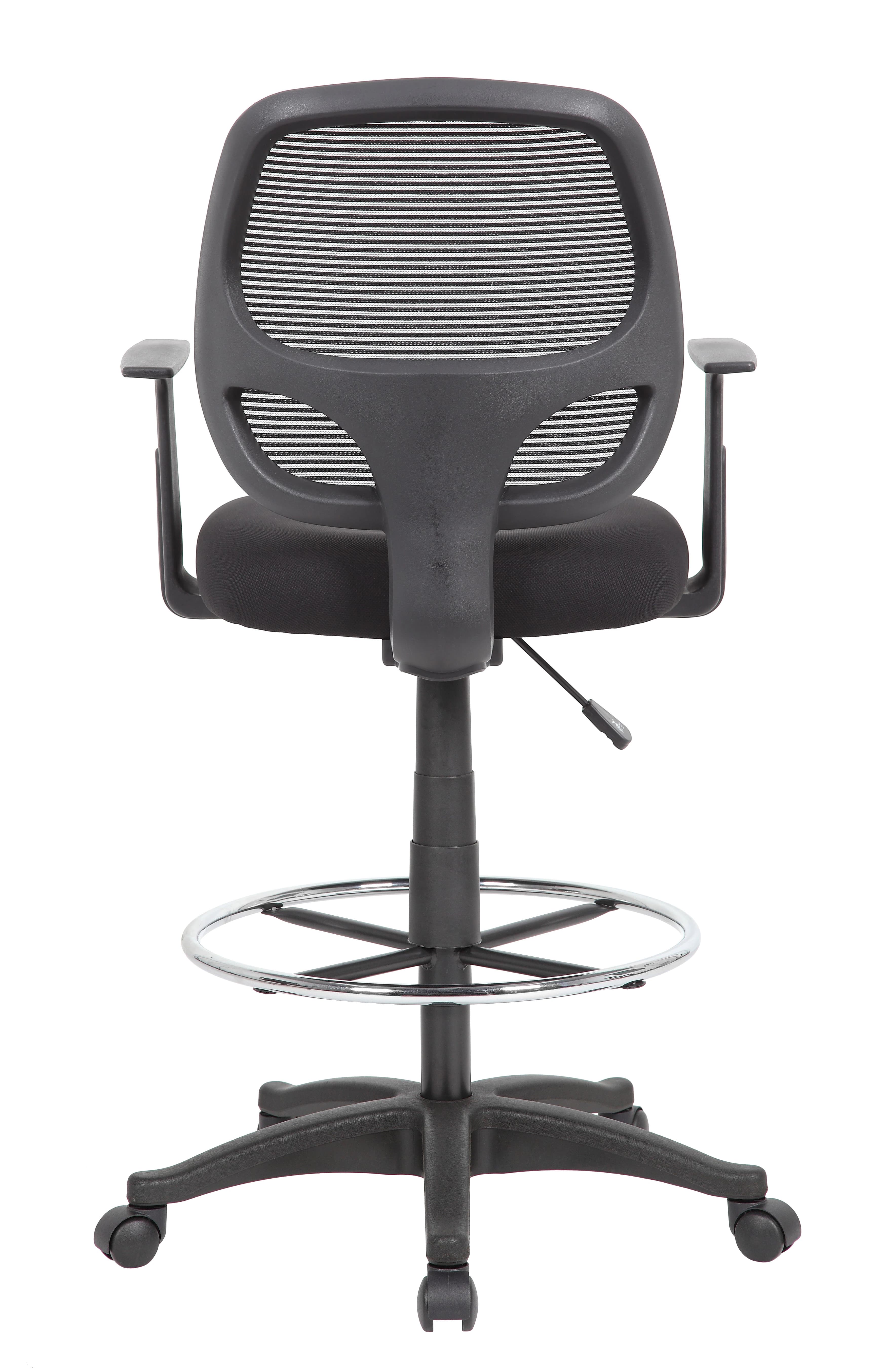 Boss Office Products Drafting Task Chair with Arms, Mesh Back thumbnail 2