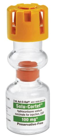 Solu-Cortef Act-O-Vial Injection, 100mg, Preservative-Free, Single-Dose Vial, 2mL thumbnail 2