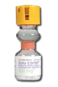 Solu-Cortef (Hydrocortisone Sodium Succinate) Injection, 100 mg, Act-O-Vial, 2 mL Single-Dose Vial, 25/Package - Solu-Cortef Act-O-Vial Inj SDV - Image 1