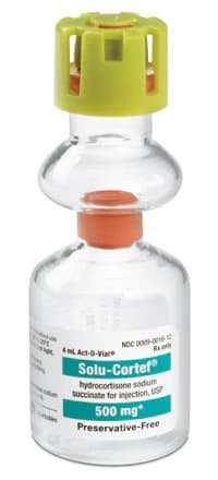 Solu-Cortef Act-O-Vial Injection, 500mg, Powder-Free, Single Dose Vial, 4mL thumbnail 2