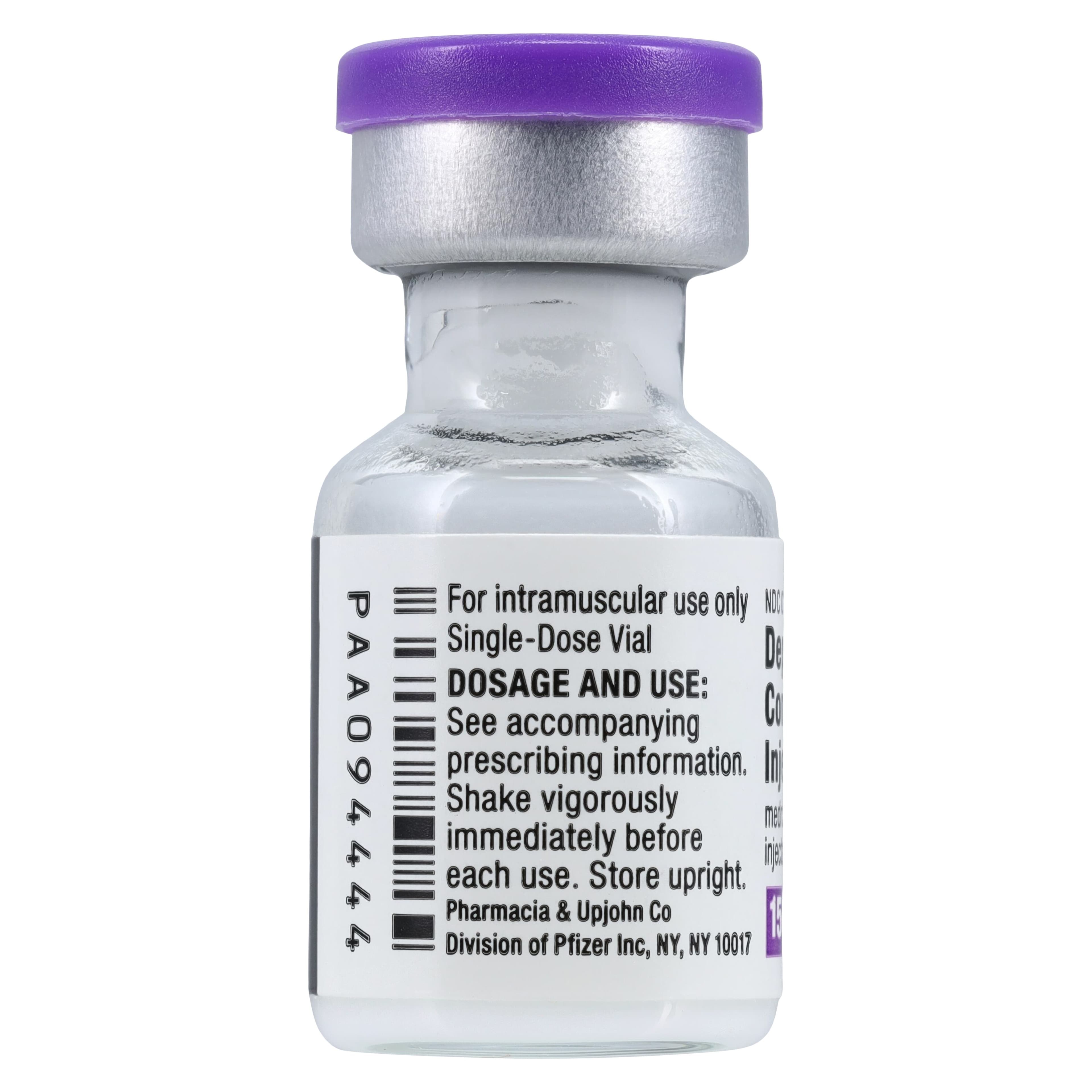 Depo-Provera (medroxyprogesterone acetate) Injectable Suspension, 150 mg/mL, Single-Dose Vial, 1 mL, 25/Package thumbnail 4