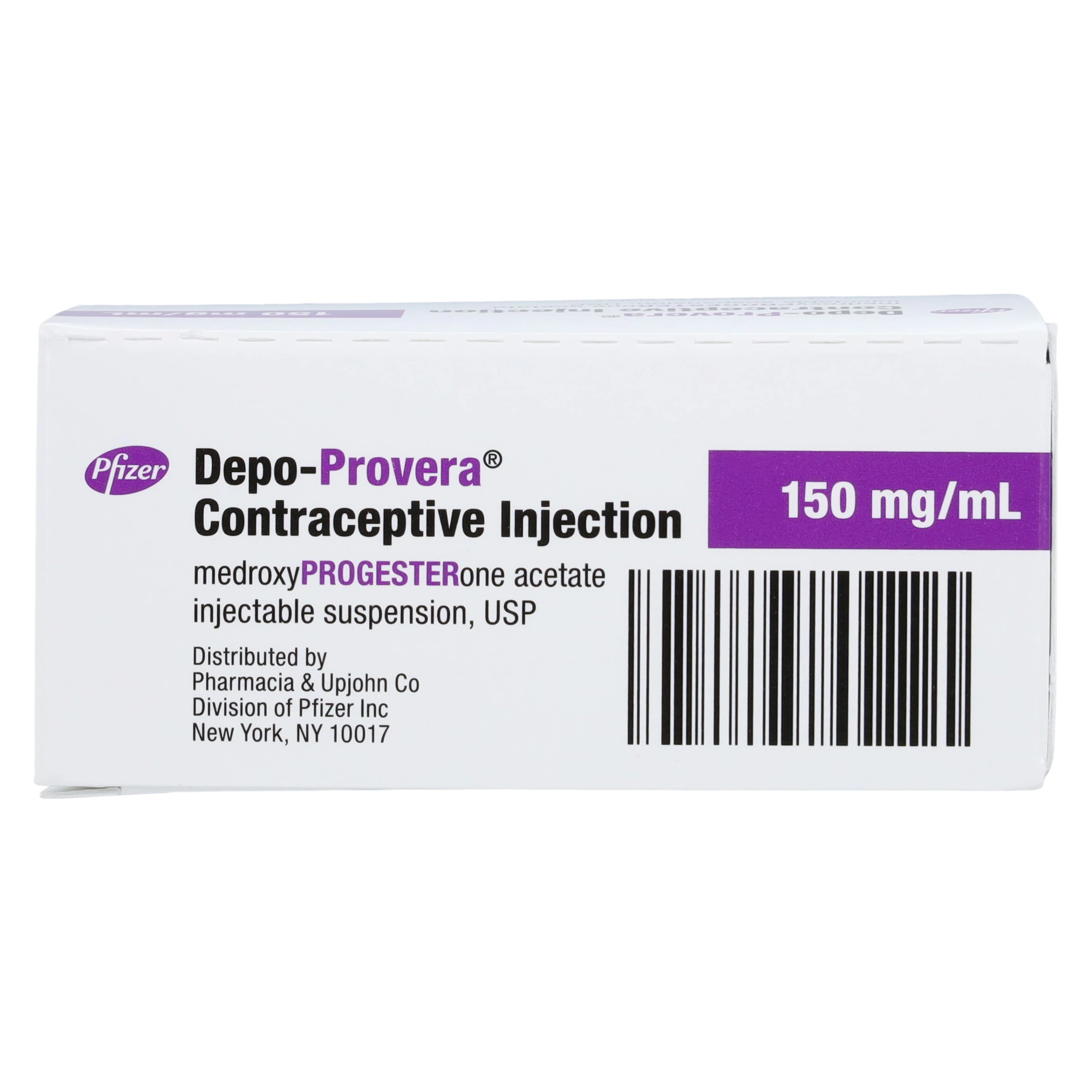 Depo-Provera (medroxyprogesterone acetate) Injectable Suspension, 150 mg/mL, Single-Dose Vial, 1 mL, 25/Package thumbnail 5