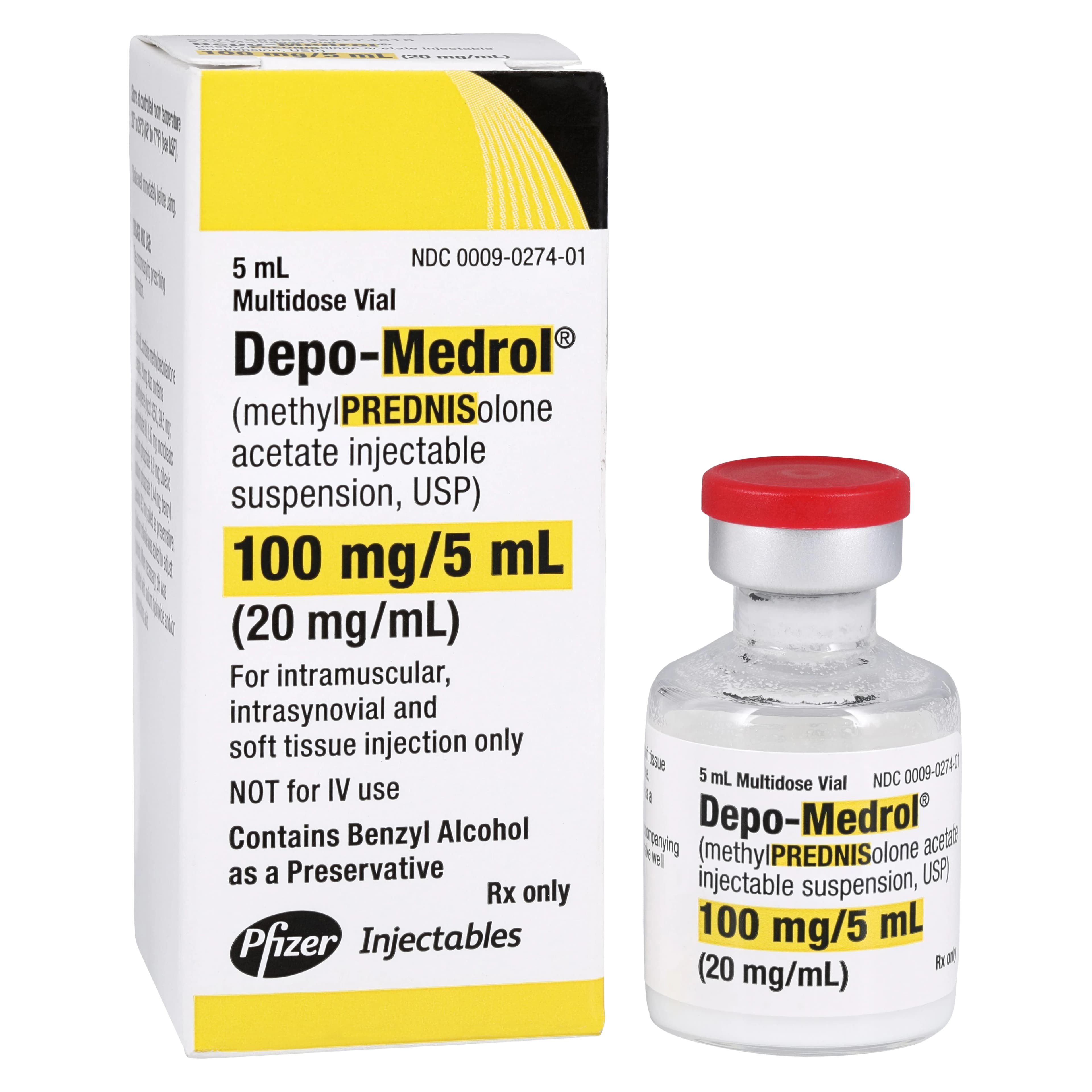Depo-Medrol Injection 20mg/mL, MDV, 5mL Vial thumbnail 2