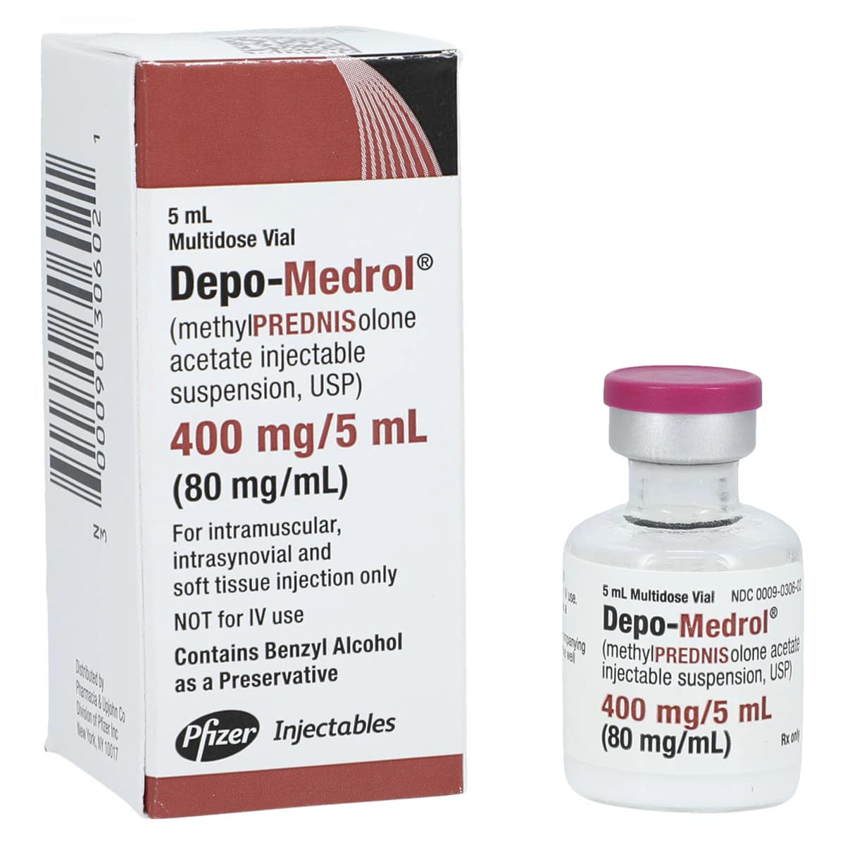 Depo-Medrol Injection 80mg/mL, MDV, 5mL Vial thumbnail 2