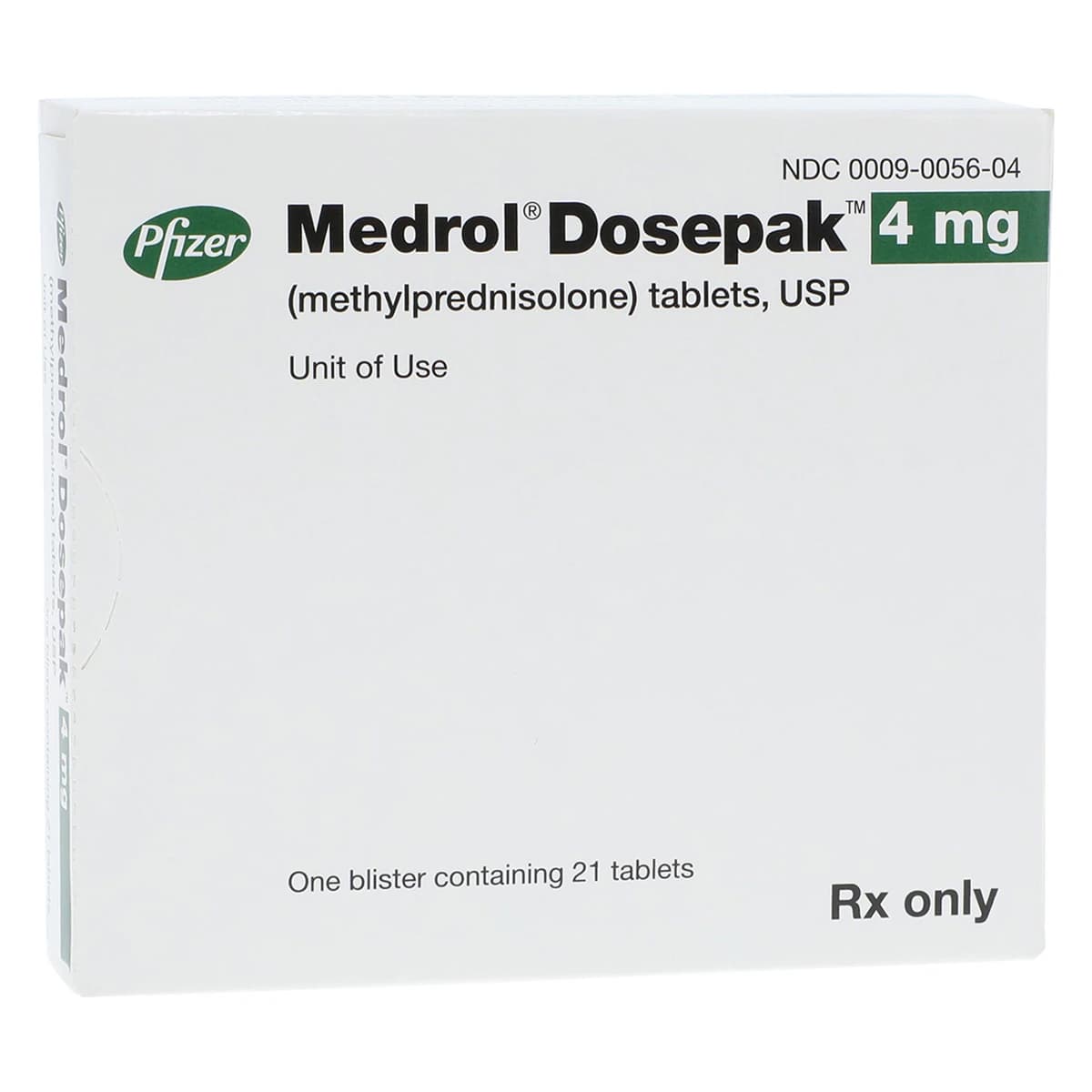 Medrol (Methylprednisolone) Tablets 4 mg, Unit Dose, 21/Package, Pfizer thumbnail 2