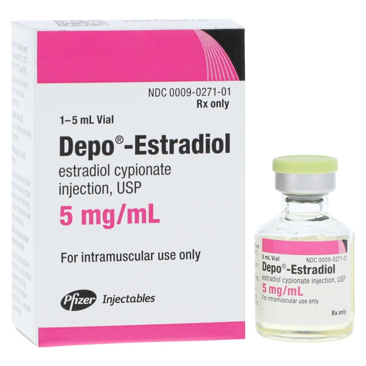 Depo-Estradiol (Estradiol Cypionate) Injection, 5 mg/mL, 5 mL Vial, Each thumbnail 2