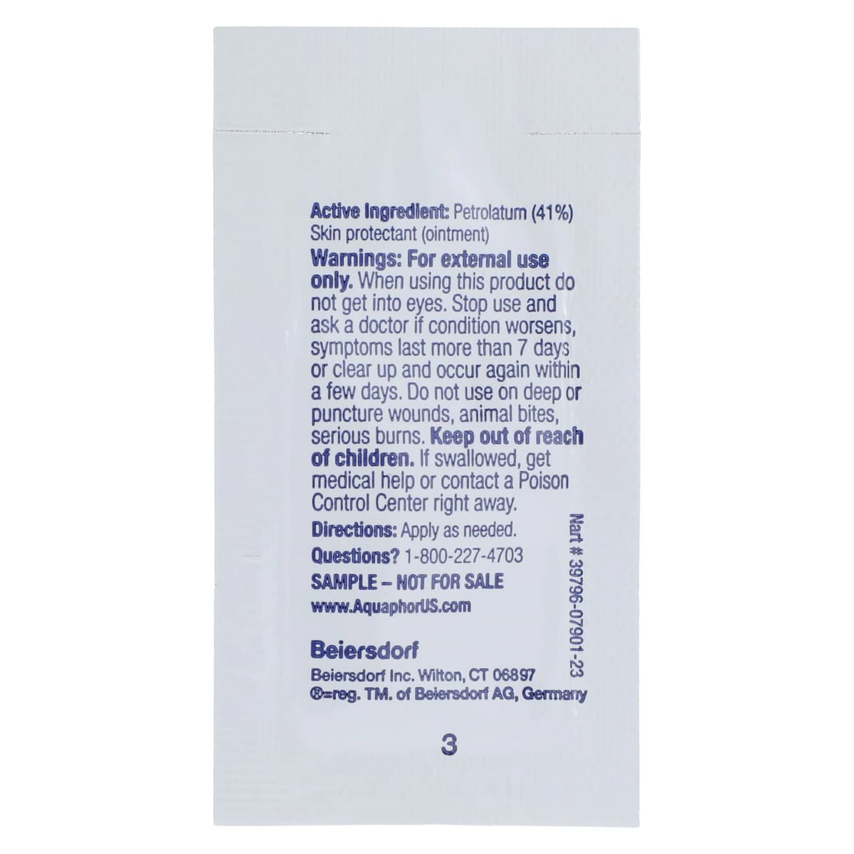 Aquaphor Healing Ointment, Unit-Dose Package, 0.9g, Fragrance Free, 144/Box thumbnail 4
