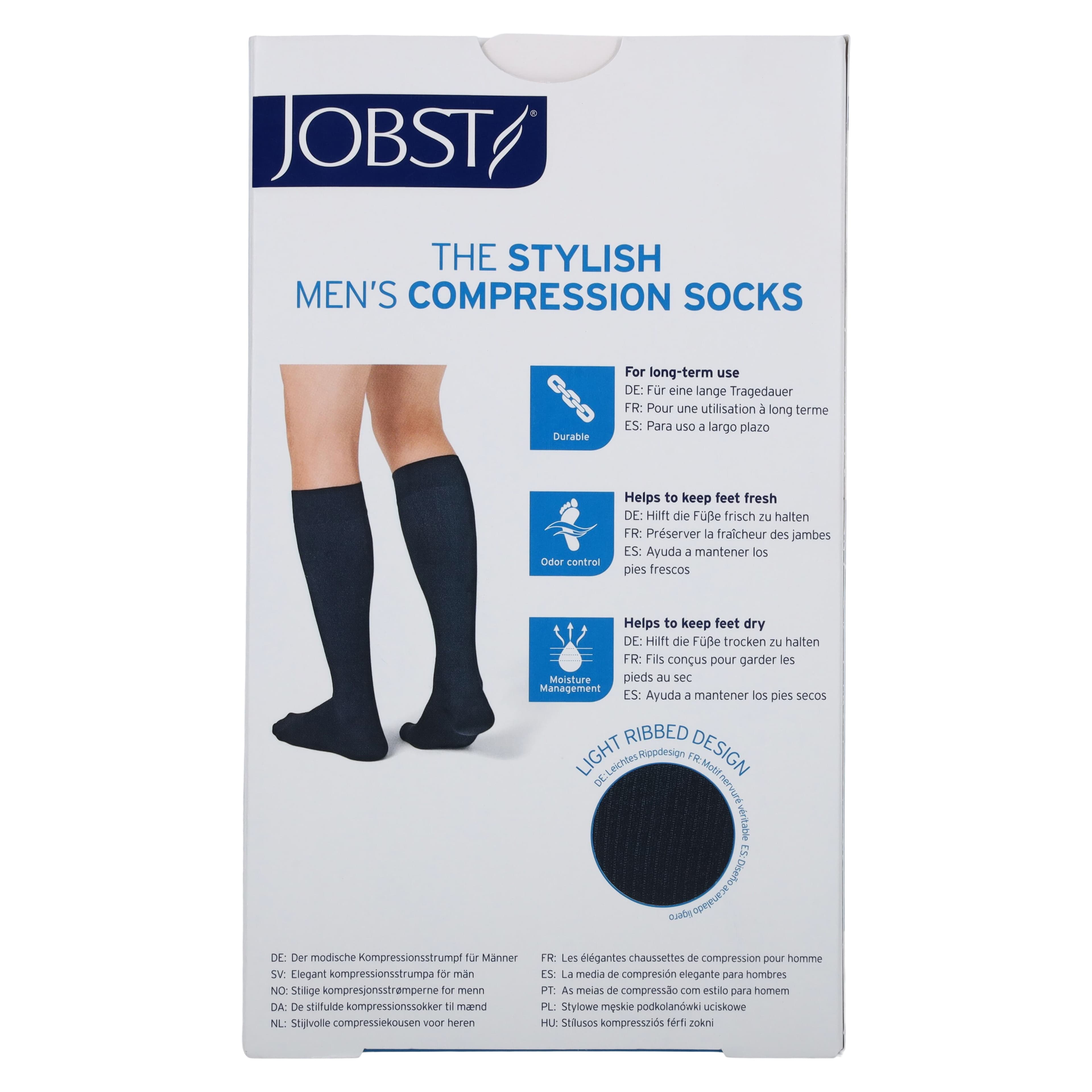 Jobst forMen Compression Socks, Knee High, Closed Toe, X-Large, Black thumbnail 3