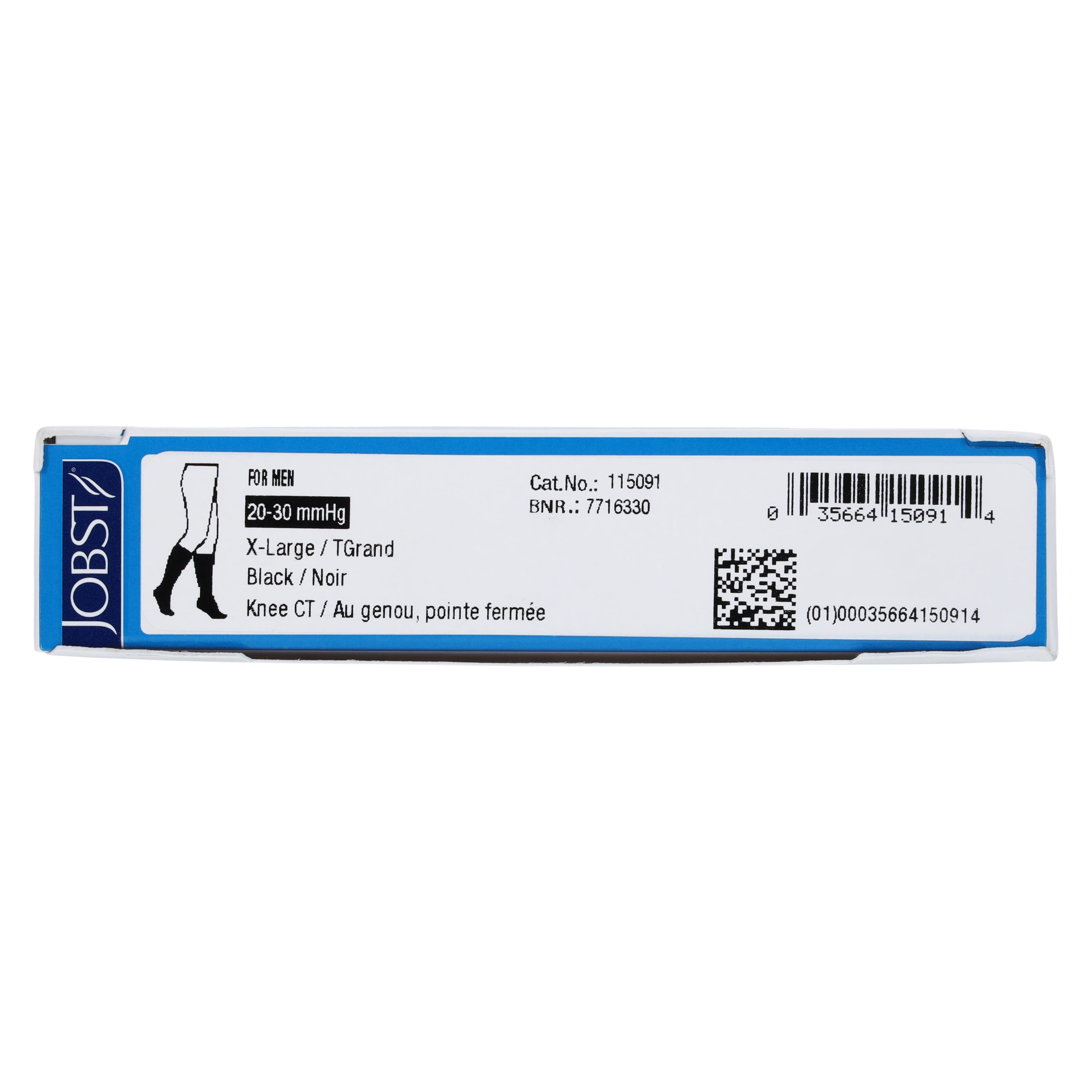 Jobst forMen Compression Socks, Knee High, Closed Toe, X-Large, Black thumbnail 6