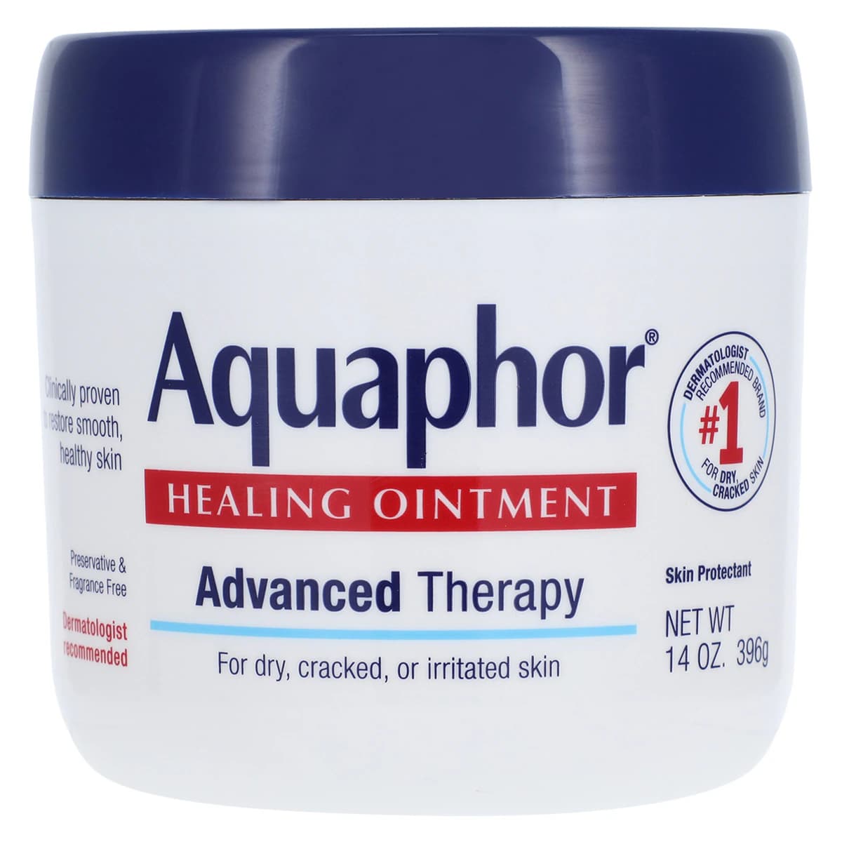 Aquaphor Healing Ointment, Petrolatum, Fragrance Free, 14 oz Jar - Aquaphor Healing Ointment - Image 1