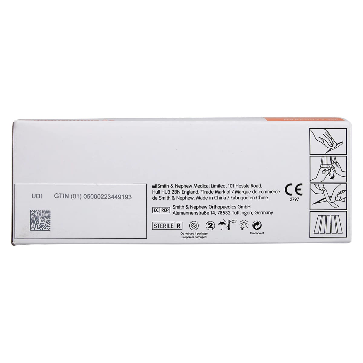 Leukostrip Skin Closure Strips, Elastic, 100% Polyamide, 1/2" x 4", White, Sterile, 50/Box thumbnail 5