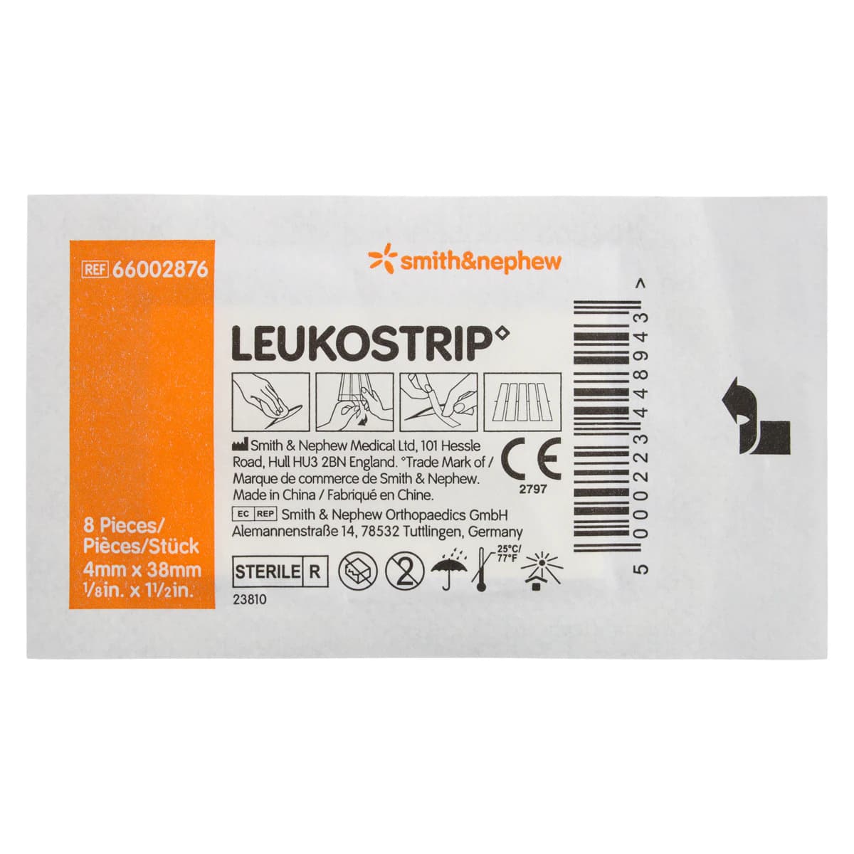 Leukostrip Skin Closure Strip, 1/8 x 1-1/2 inch, White, Sterile, Adherent, 50/Box thumbnail 3