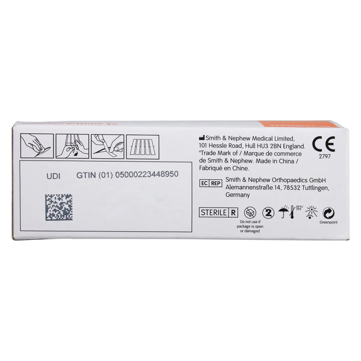 Leukostrip Skin Closure Strip, 1/8 x 1-1/2 inch, White, Sterile, Adherent, 50/Box thumbnail 5