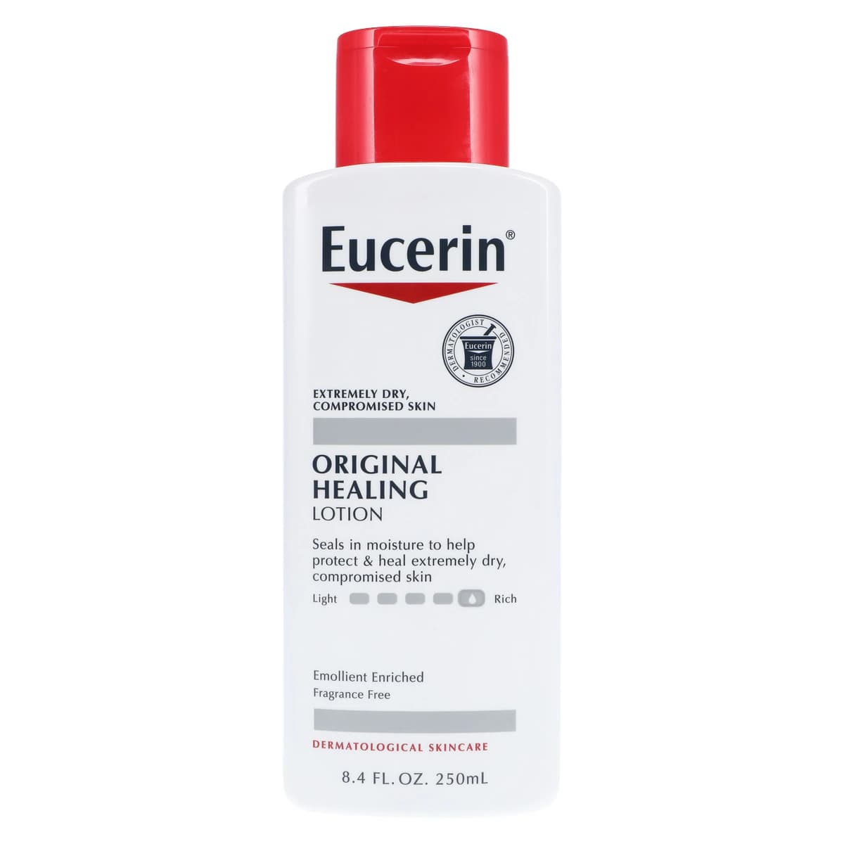 Eucerin Original Healing Lotion, Fragrance Free, 8.4 oz Bottle - Eucerin Skin Care Lotion Btl - Image 1