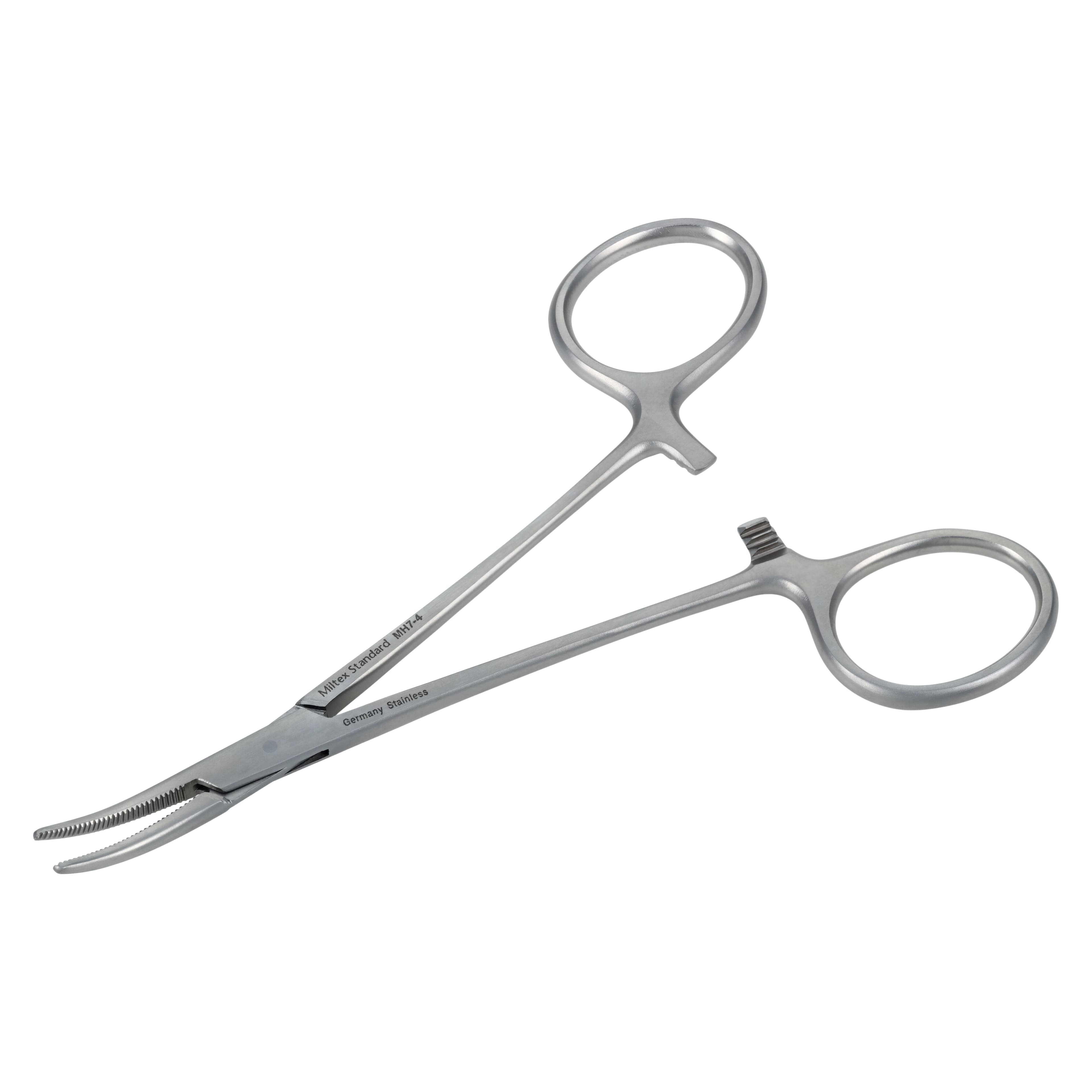 Miltex Meister-Hand Halsted Mosquito Hemostatic Forceps, Curved, 5", Stainless Steel, Autoclavable, Each thumbnail 4