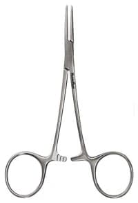 Miltex Meister-Hand Halsted Mosquito Hemostatic Forceps, Curved, 5", Stainless Steel, Autoclavable, Each - Forcep Halsted Mosq Curved - Image 1