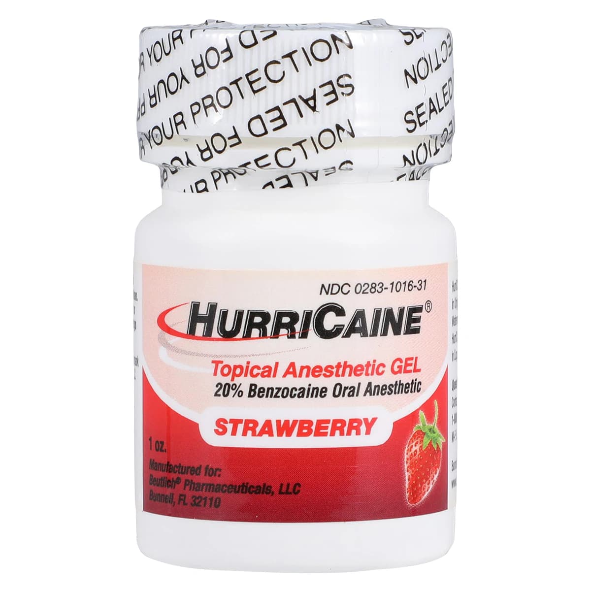 HurriCaine Topical Anesthetic Gel, 20% Benzocaine, Strawberry, 1 oz Jar thumbnail 3