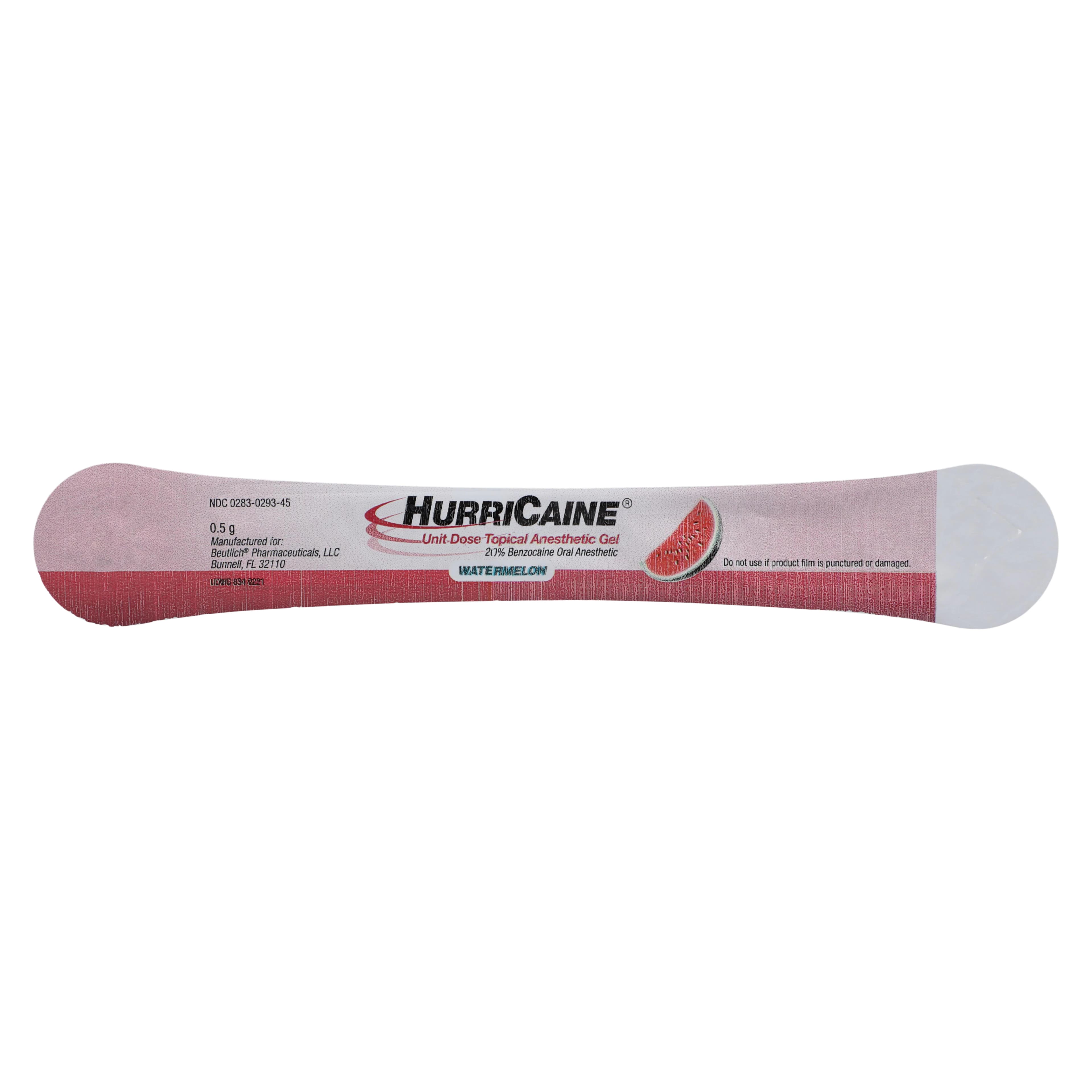 HurriCaine Topical Anesthetic Gel Unit Dose, Watermelon, 20% Benzocaine, Prefilled Syringes, 4 x 1.2g, 60/Box thumbnail 3