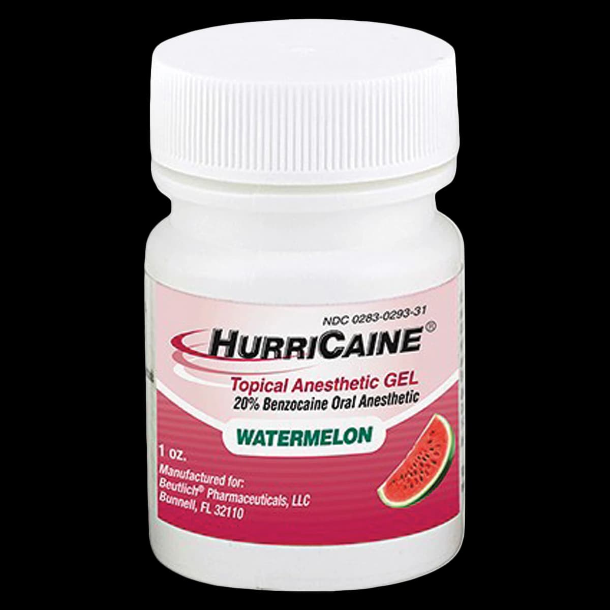 HurriCaine Topical Anesthetic Gel, 20% Benzocaine, Watermelon, 1 oz Jar thumbnail 2
