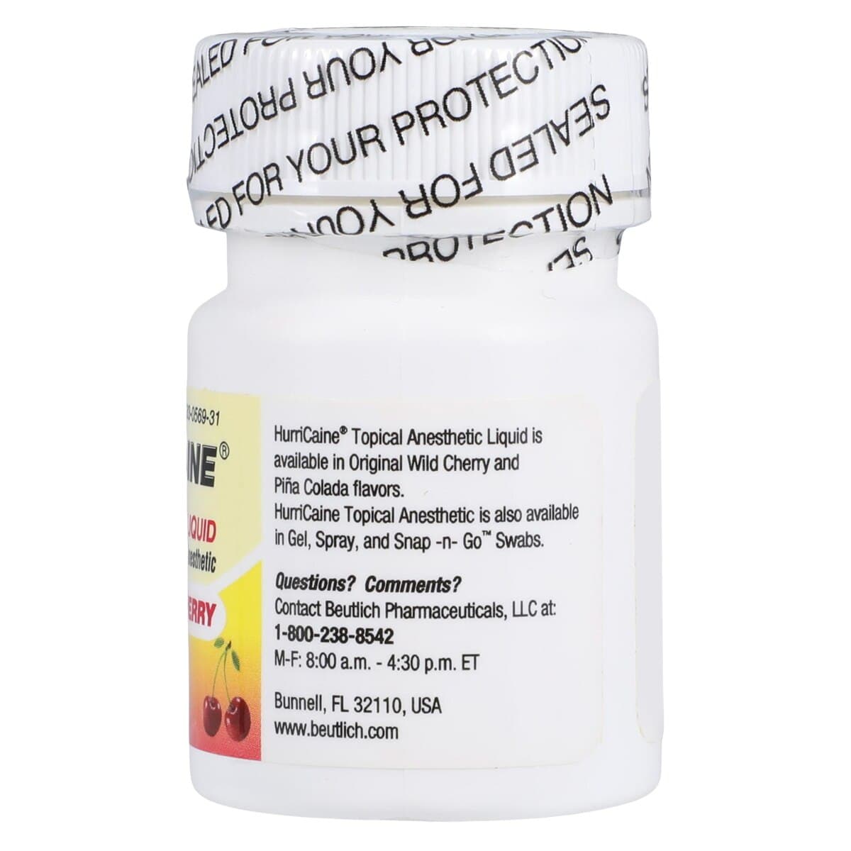 HurriCaine Topical Anesthetic Liquid, 20% Benzocaine, Wild Cherry, 1 oz Jar thumbnail 4