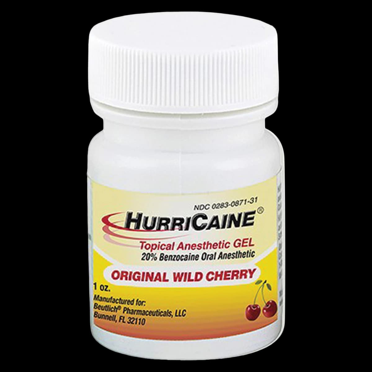 HurriCaine Topical Anesthetic Gel, 20% Benzocaine, Wild Cherry, 1 oz Jar thumbnail 2