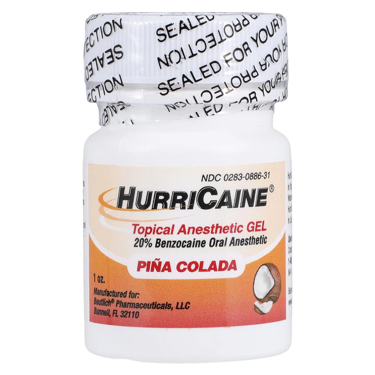 HurriCaine Topical Anesthetic Gel, 20% Benzocaine, Pina Colada, 1 oz Jar thumbnail 3