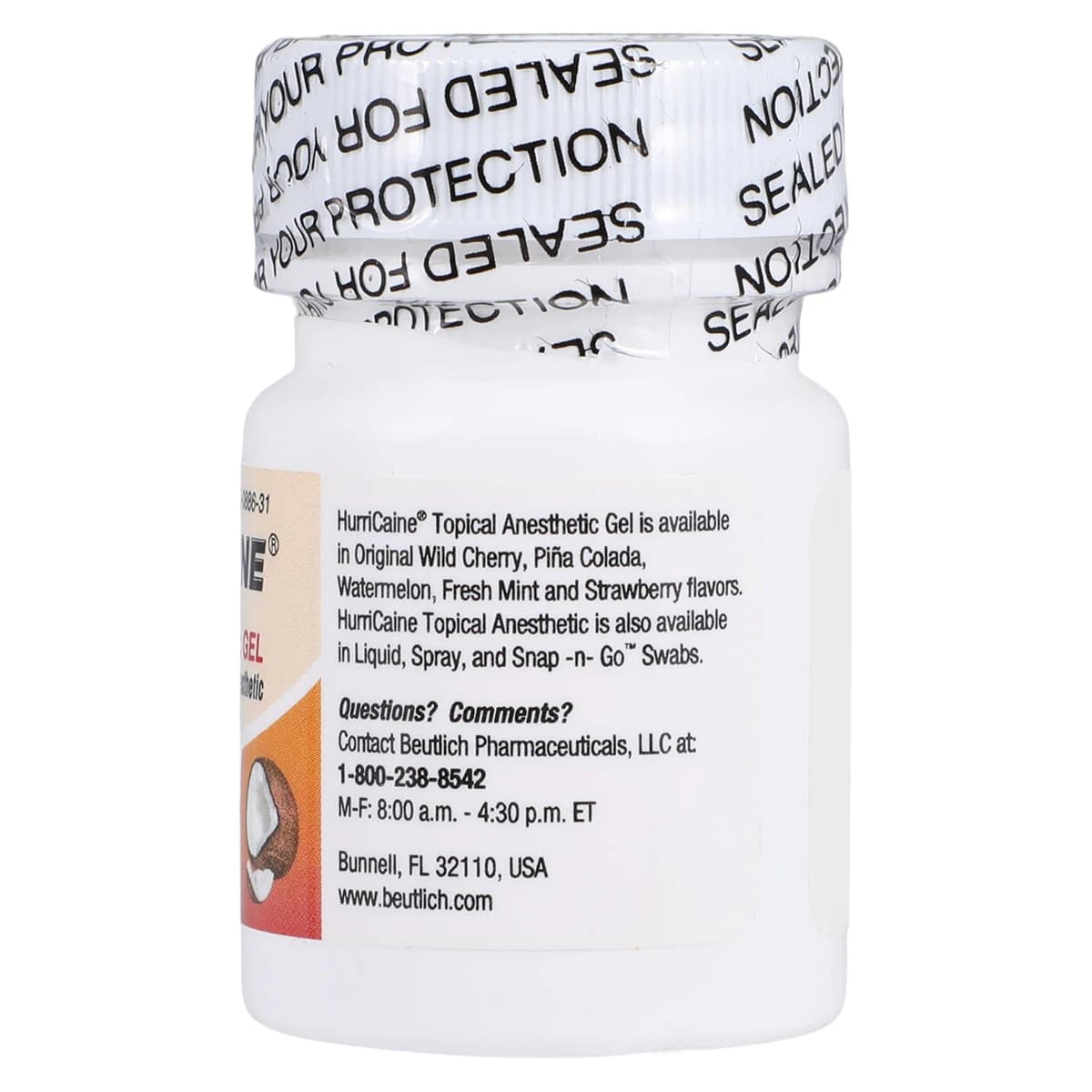 HurriCaine Topical Anesthetic Gel, 20% Benzocaine, Pina Colada, 1 oz Jar thumbnail 4