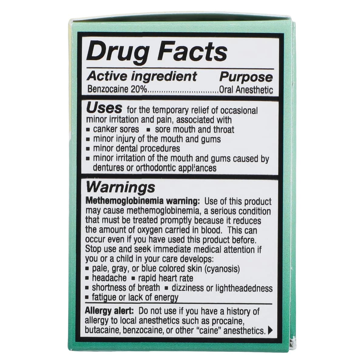 HurriCaine Topical Anesthetic Gel, 20% Benzocaine, Fresh Mint, 1 oz Jar thumbnail 7