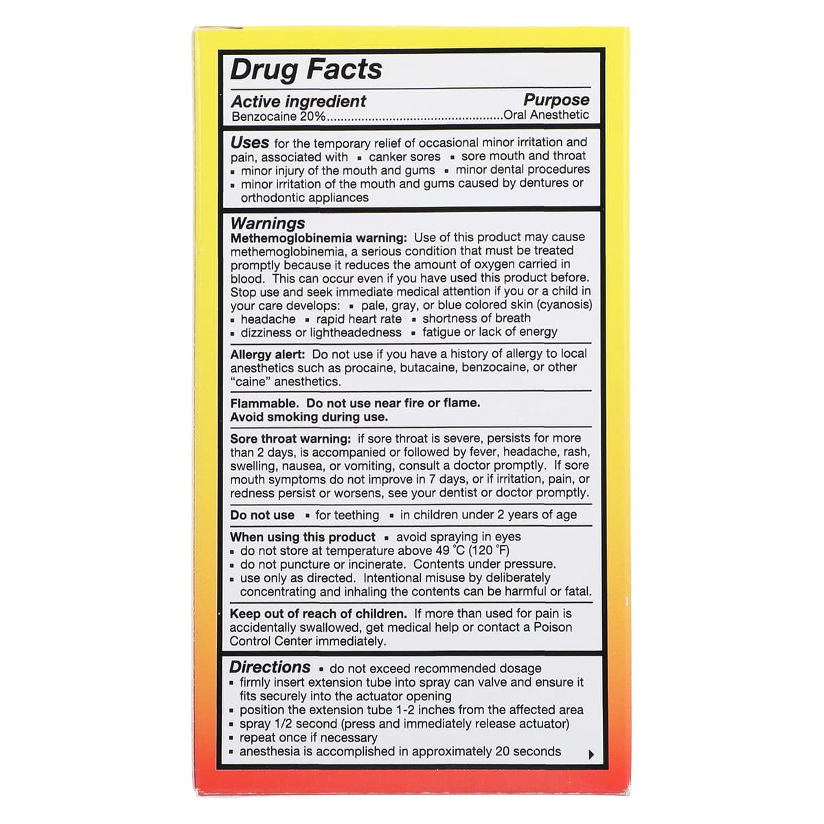 HurriCaine Topical Anesthetic Spray Kit, 20% Benzocaine, Wild Cherry, 2 oz Spray Can + 200 Extension Tubes thumbnail 6