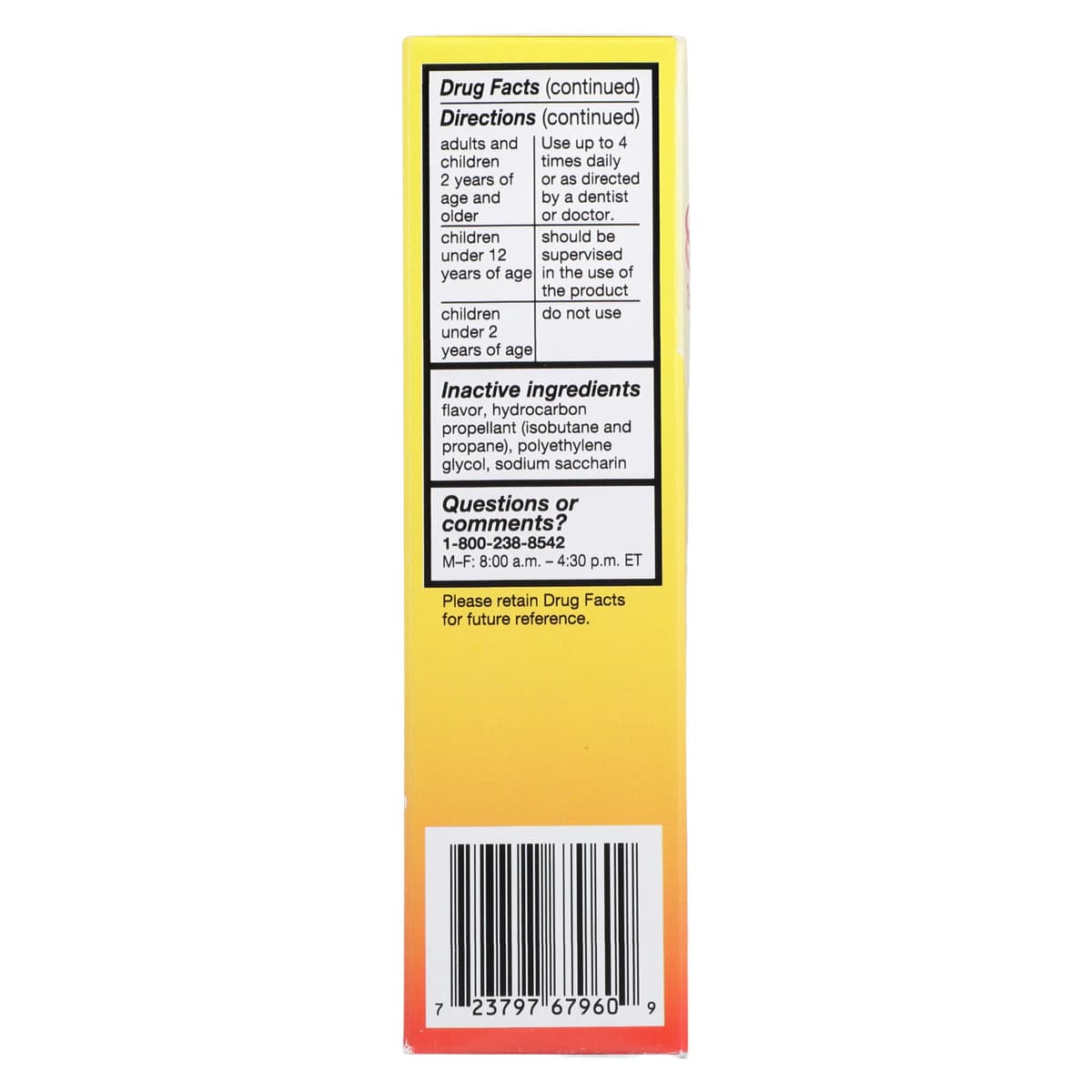 HurriCaine Topical Anesthetic Spray Kit, 20% Benzocaine, Wild Cherry, 2 oz Spray Can + 200 Extension Tubes thumbnail 7