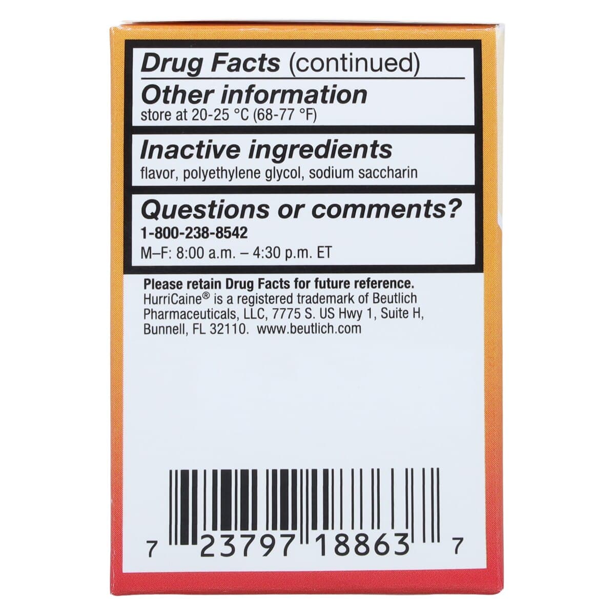 HurriCaine Topical Anesthetic Liquid, Pina Colada, 20% Benzocaine, 1 oz Jar thumbnail 8