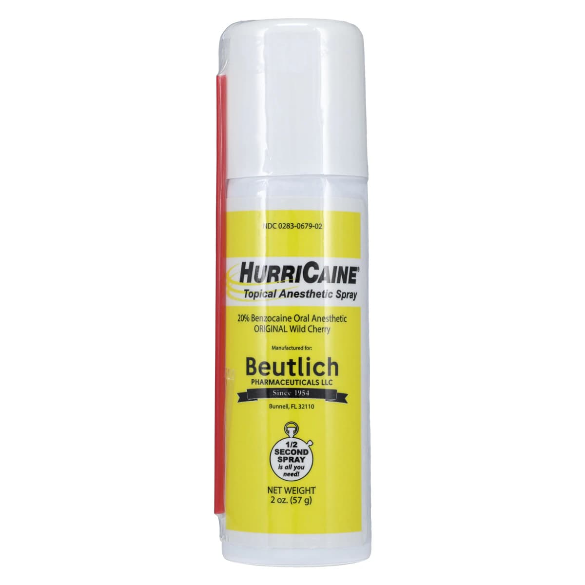 HurriCaine Topical Anesthetic Spray, 20% Benzocaine, Wild Cherry, 2 oz, #0283-679-02 - HurriCaine ® Topical Anesthetic Spray - Image 1