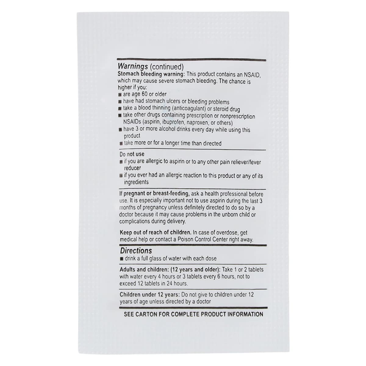 Medique Aspirin Tablets 325mg, Unit Dose Packets, 100 Packets of 2 Tablets per Box thumbnail 4