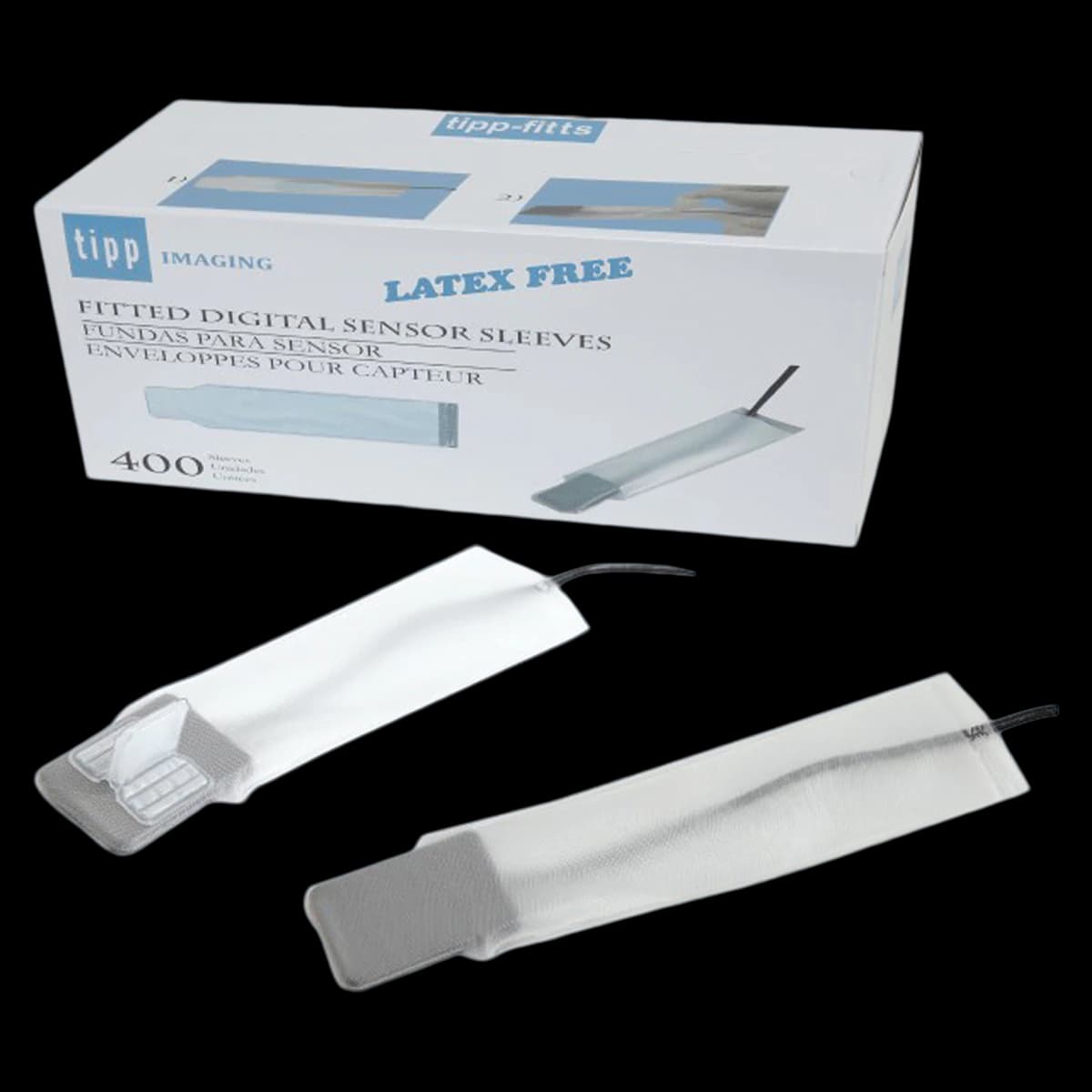 TIPP X-Ray Sensor Barrier Sheath Sleeves, Large (Size 2/3), Clear, Latex-Free, 400/Box, FDS300 - 400/Box, FDS300 - Image 1