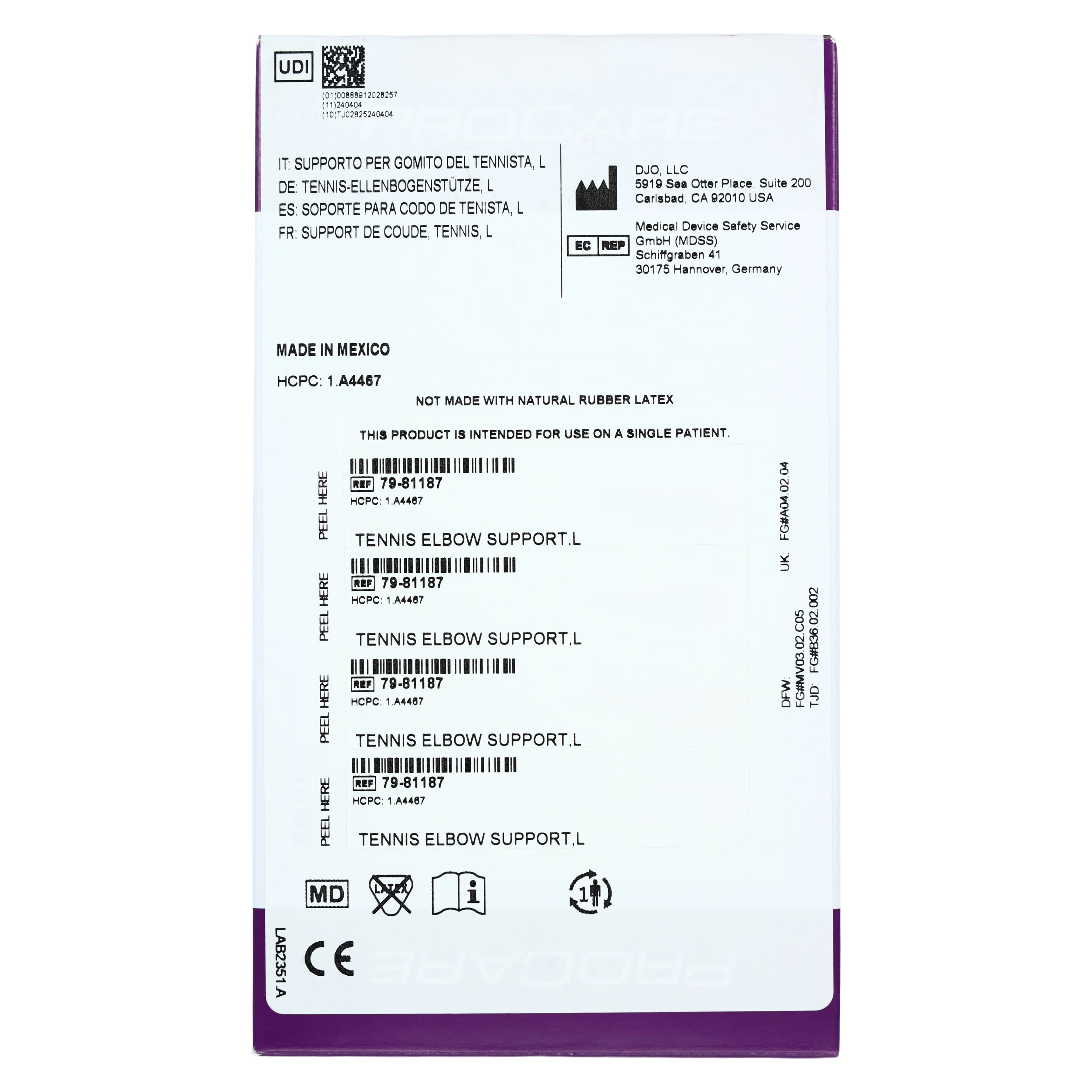Procare Tennis Elbow Support, Neoprene, Adult Large (11-14"), Ambidextrous thumbnail 6