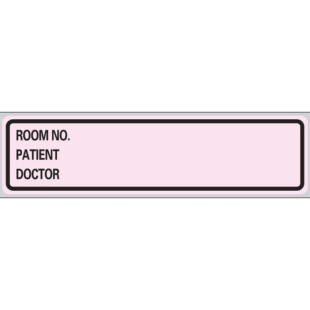 Precision Dynamics Corp Binder Label Plain Custom, Room No./Patient/Doctor - Binder Label Plain Custom - Image 1
