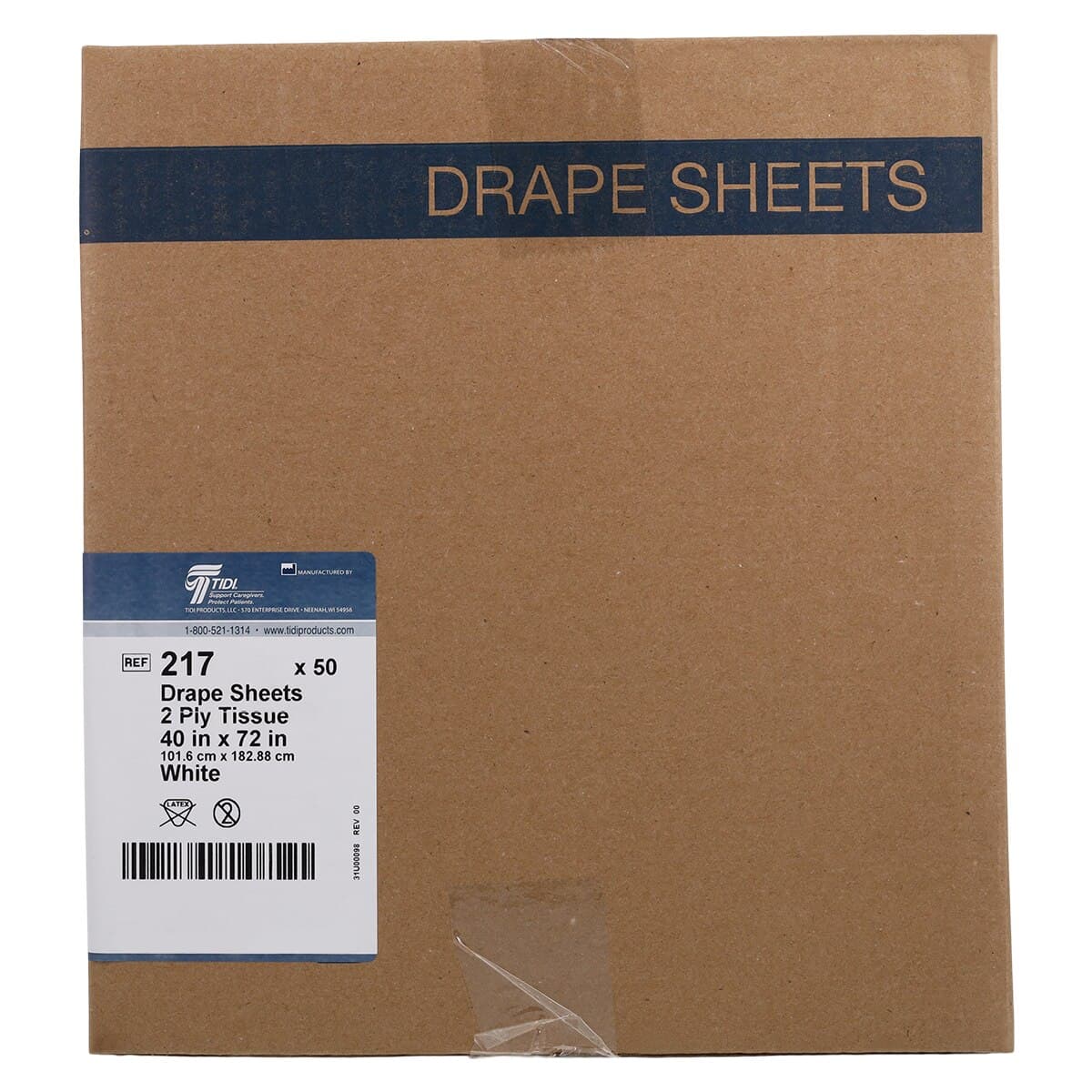 Tidi Products Tissue Sheet Drape, 2-Ply, 40 in x 72 in, White, Non-Sterile, Disposable, 50/Case thumbnail 3