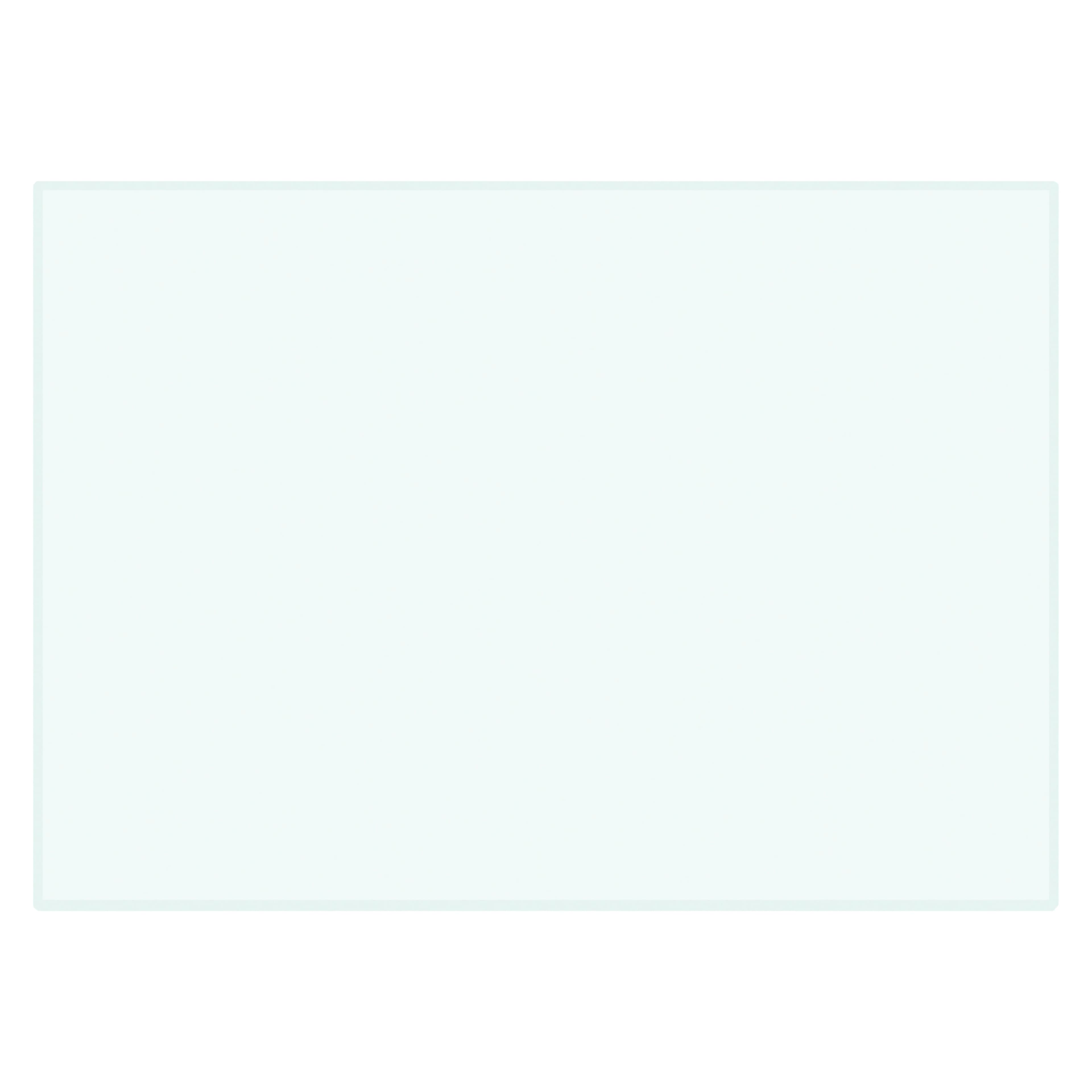 Miltex Clear Glass Mixing Slab, 4" x 2-1/2" x 1/4", Beveled Edges, 1/Ea - Clear Glass Mixing Slabs - Image 1